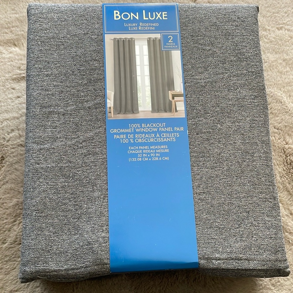 Bon Luxe - 100% Backout 2 Panels Curtains